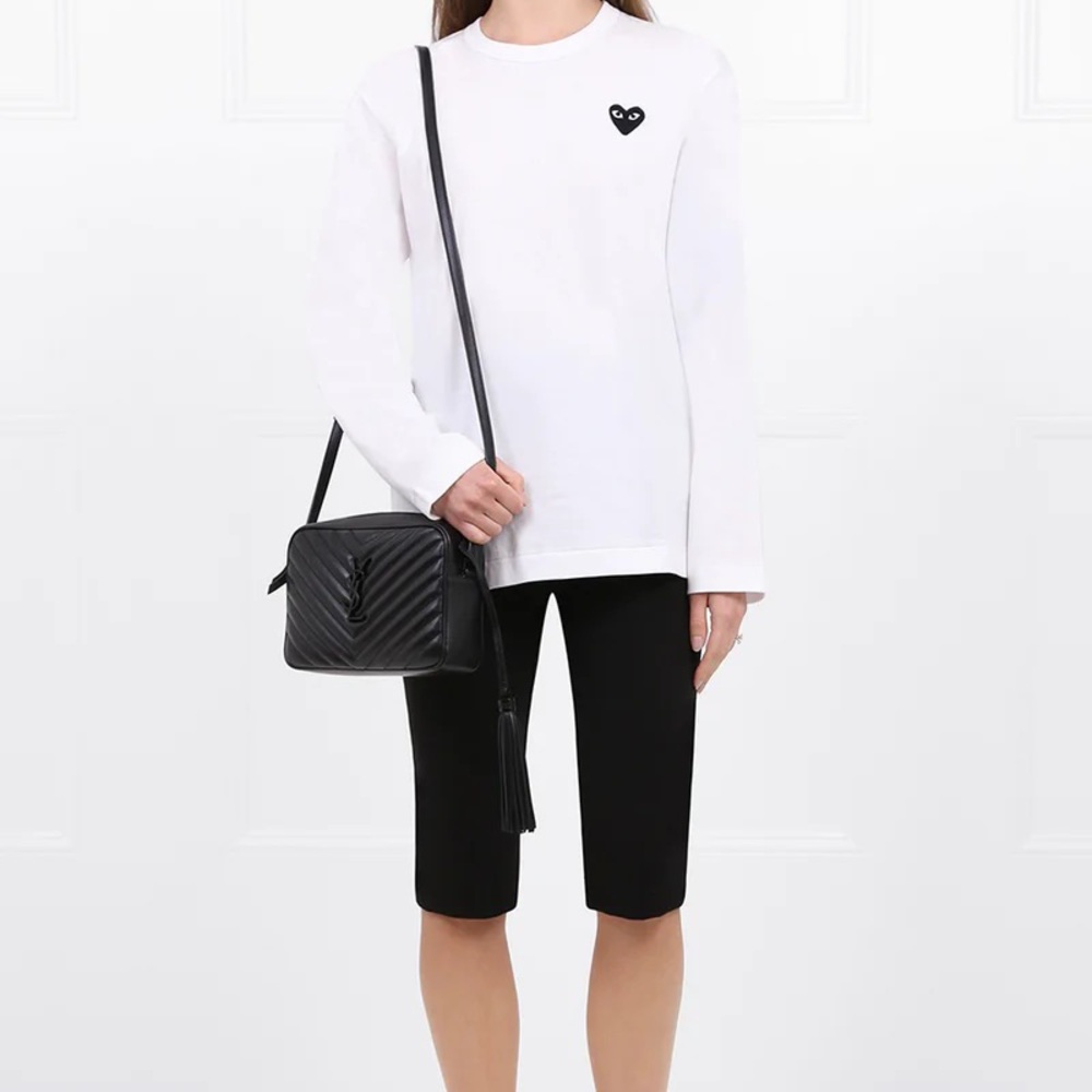 Saint Laurent Lou Medium Monogram YSL Calf Crossbody Bag